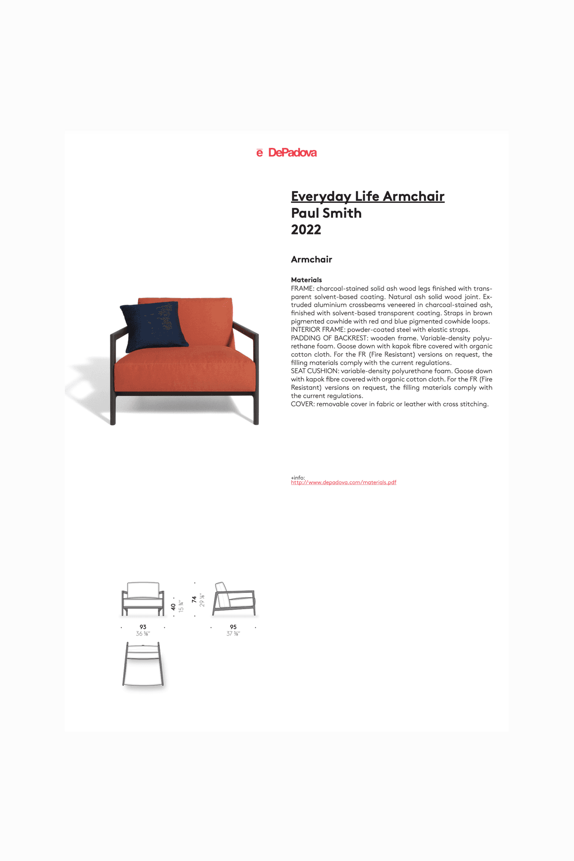 Everyday Life Armchair by DePadova