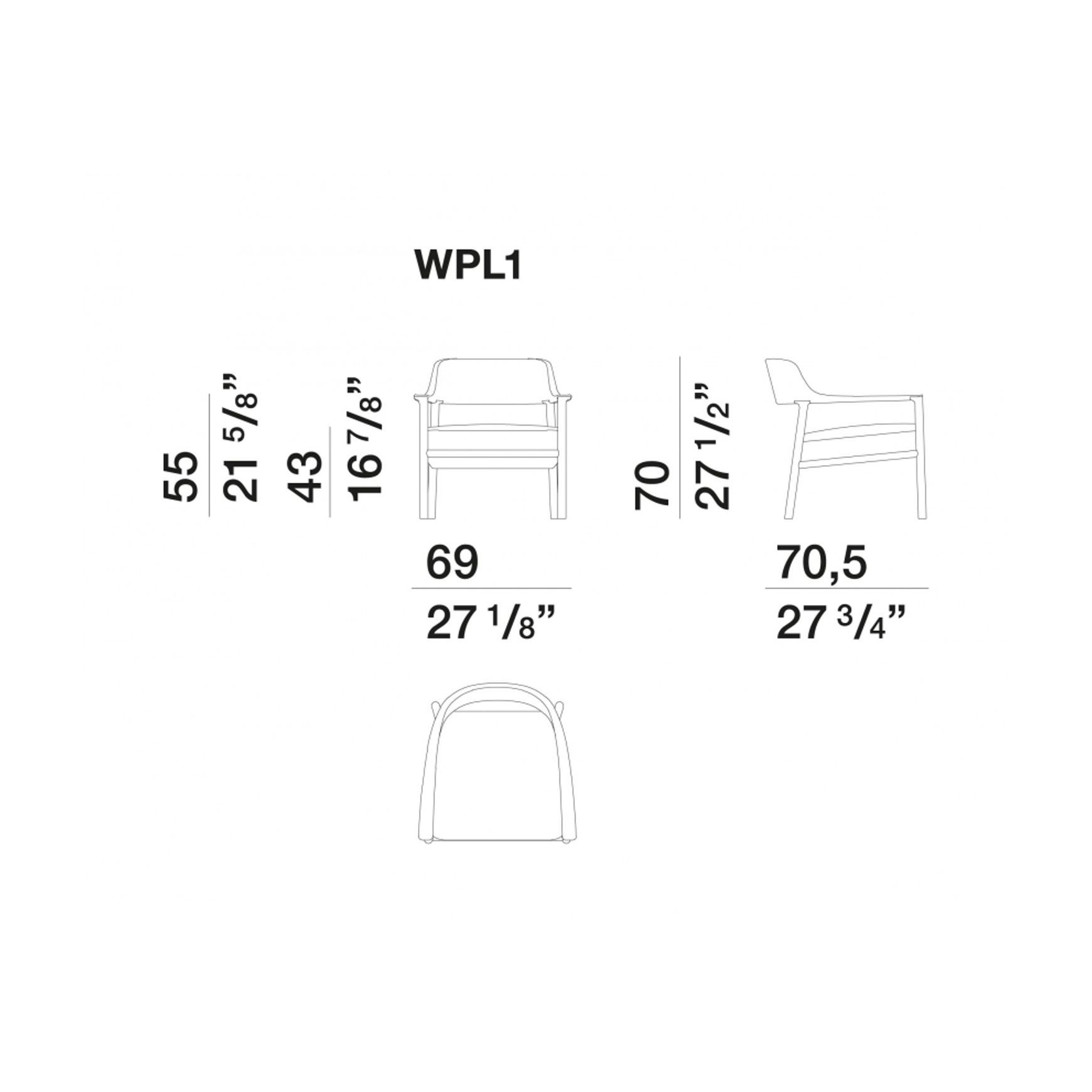 Walter Armchair by Molteni&C dimensions