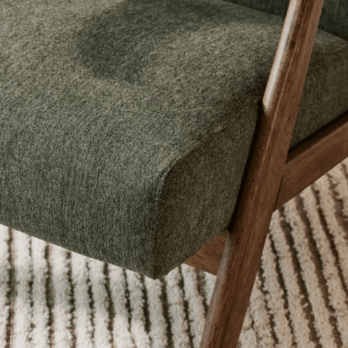 Webster Green Occasional Chair | Rustic Walnut