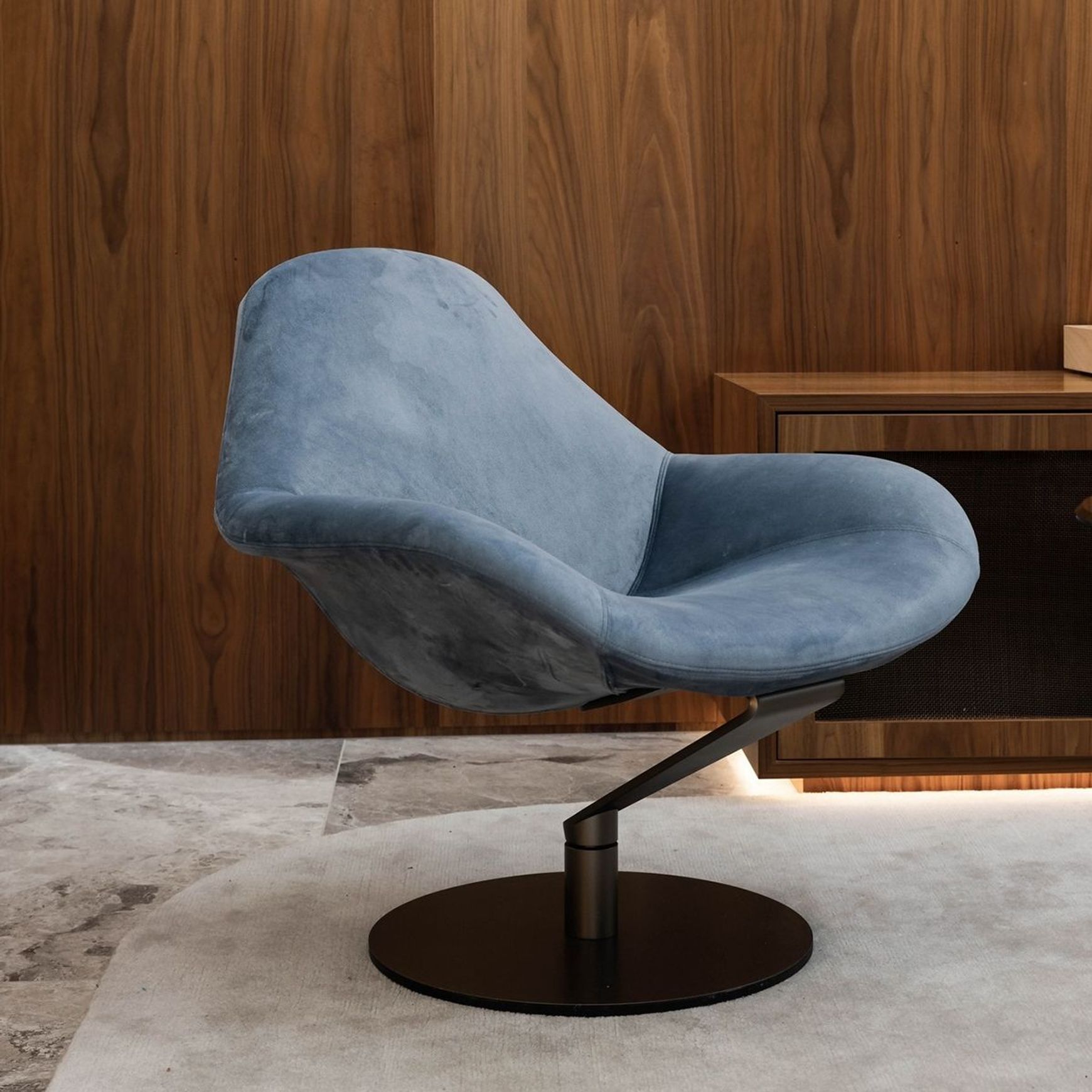 Zenith Low Swivel Armchair