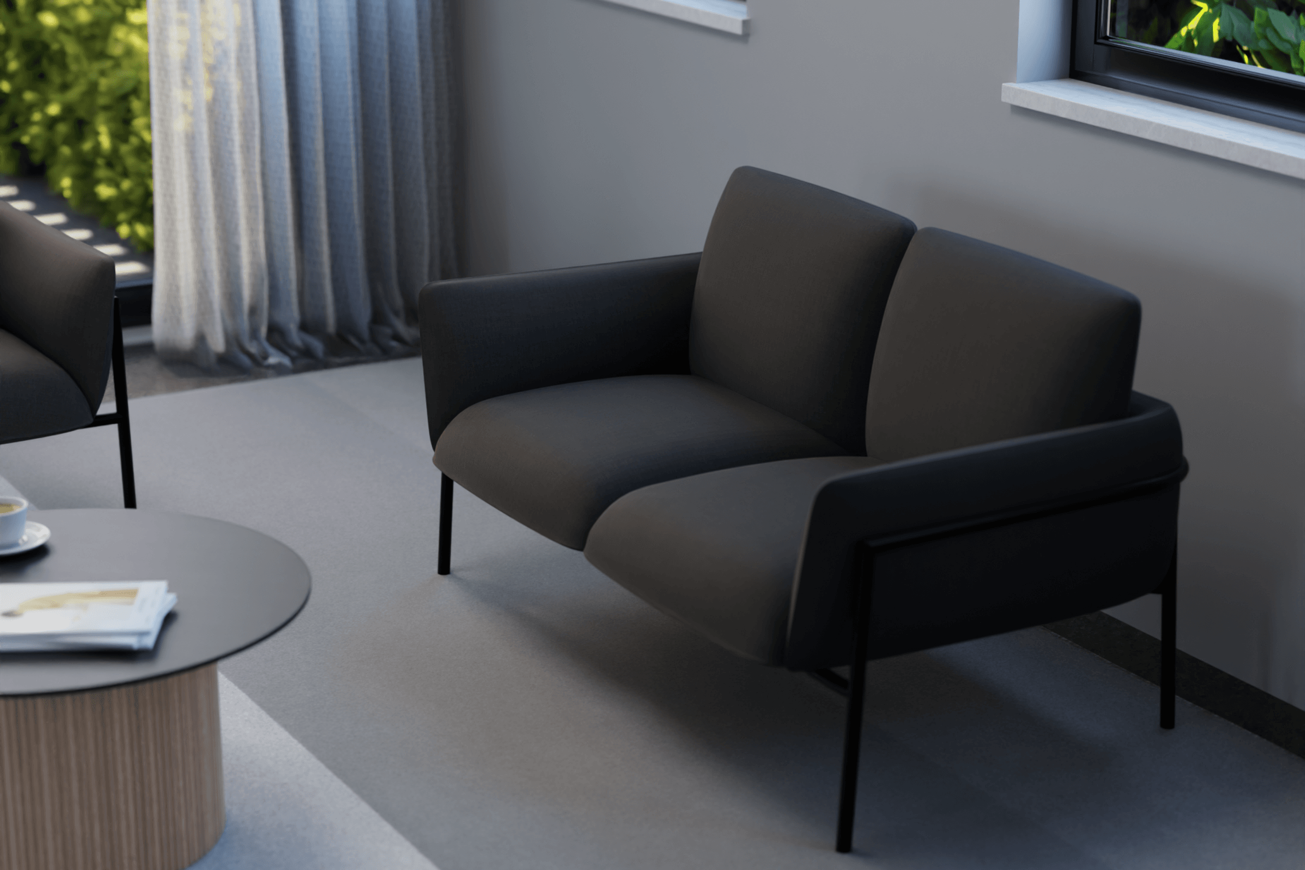 Charlie 2 Seat Sofa Storm Grey