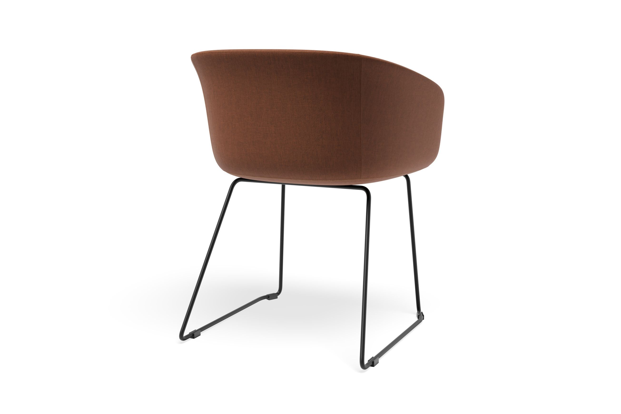 Lonsdale Armchair - Black Sled - Terracotta Brown
