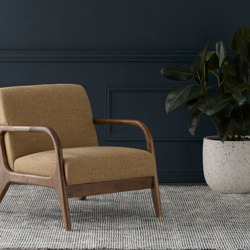 Paris Mustard Occasional Chair | Walnut | Hardwood Frame