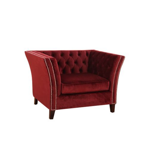 Sebastion Dark Red 1 Seat Sofa