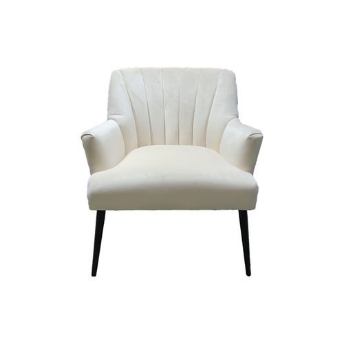 Lilly Chair in White Velvet