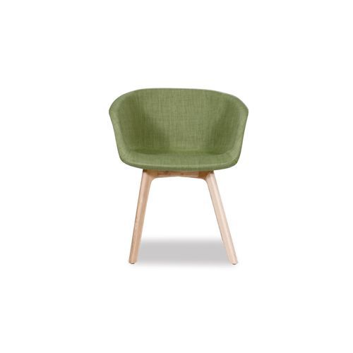 Lonsdale Arm Chair -  Natural - Green Fabric