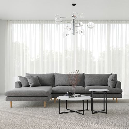 Byron Modular Sofa with Chaise | Anthracite Charcoal