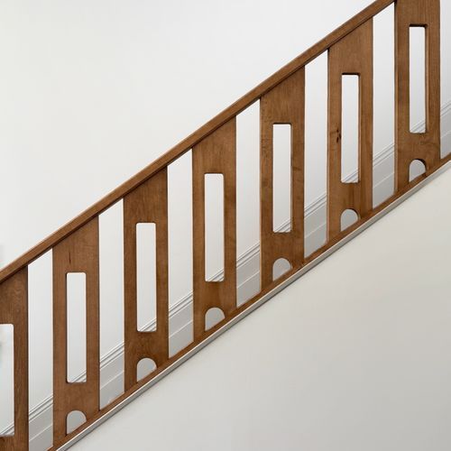 Bespoke Balustrade — Stained Maple