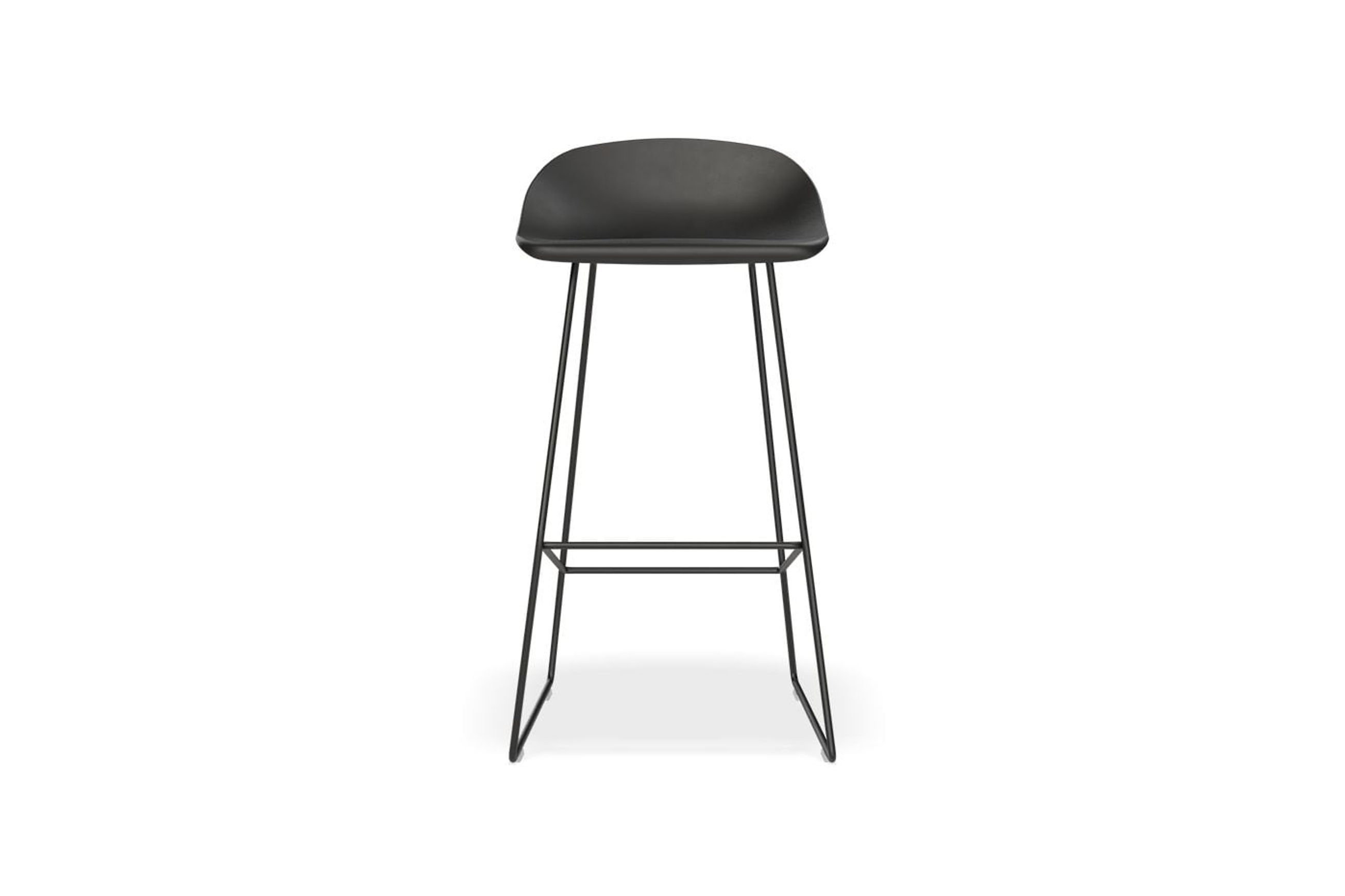 Pop Stool Black Frame and Black Shell Seat