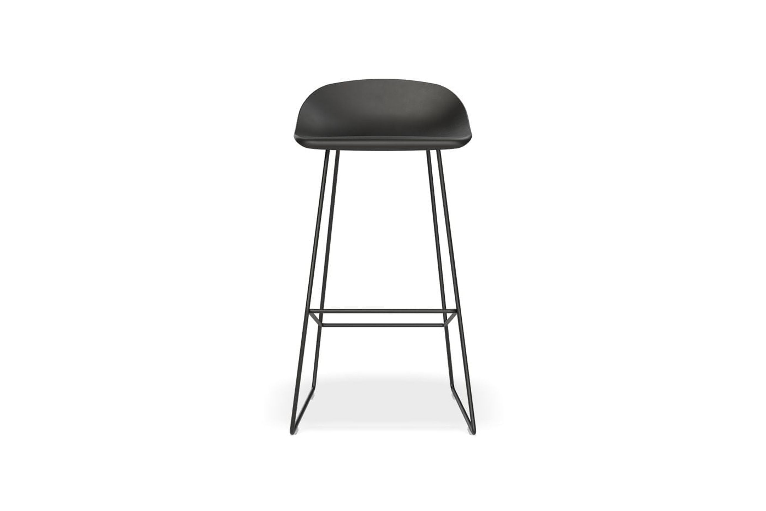 Pop Stool Black Frame and Black Shell Seat