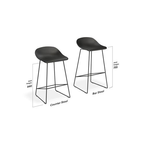 Pop Stool - Silver Grey Frame and Shell Seat