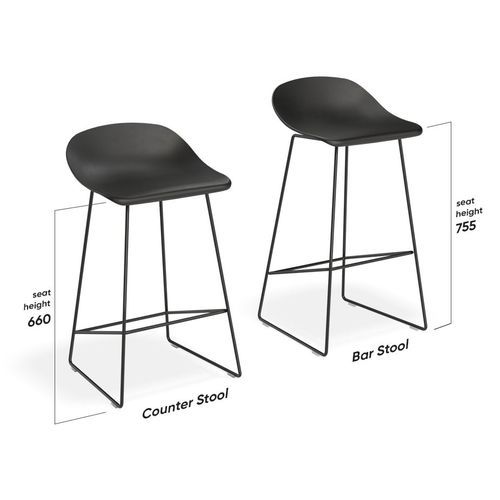 Pop Stool - Silver Grey Frame and Shell Seat