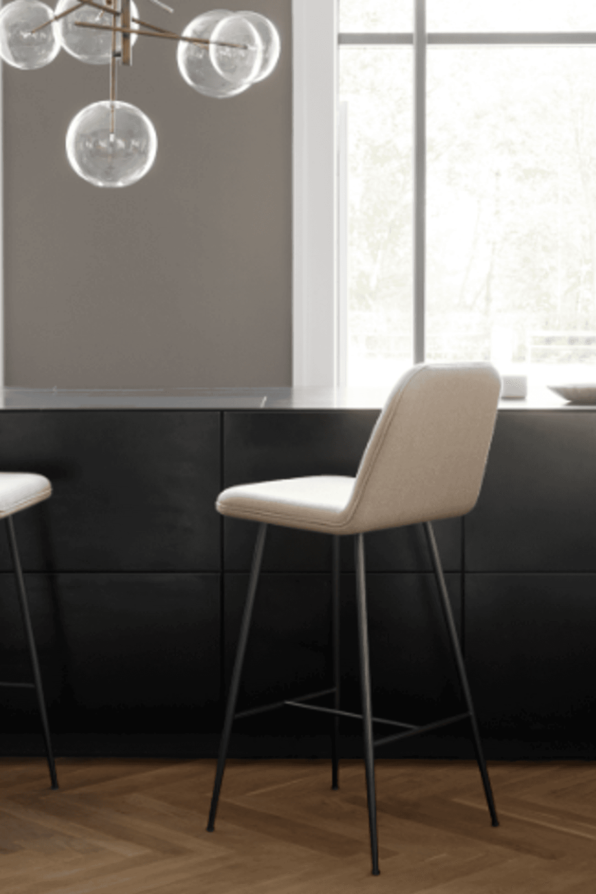Spine Metal Stool with Back by Fredericia