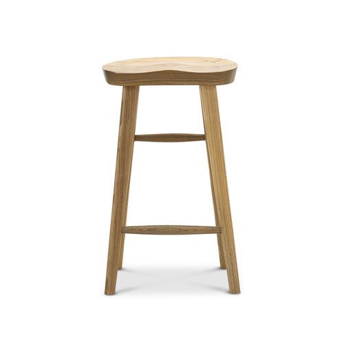 Kuni Tractor Seat Solid Barstool | 65cm | Natural