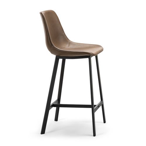 Hanns Mocha Brown Vegan Leather 67cm High Back Barstool | Set of 2