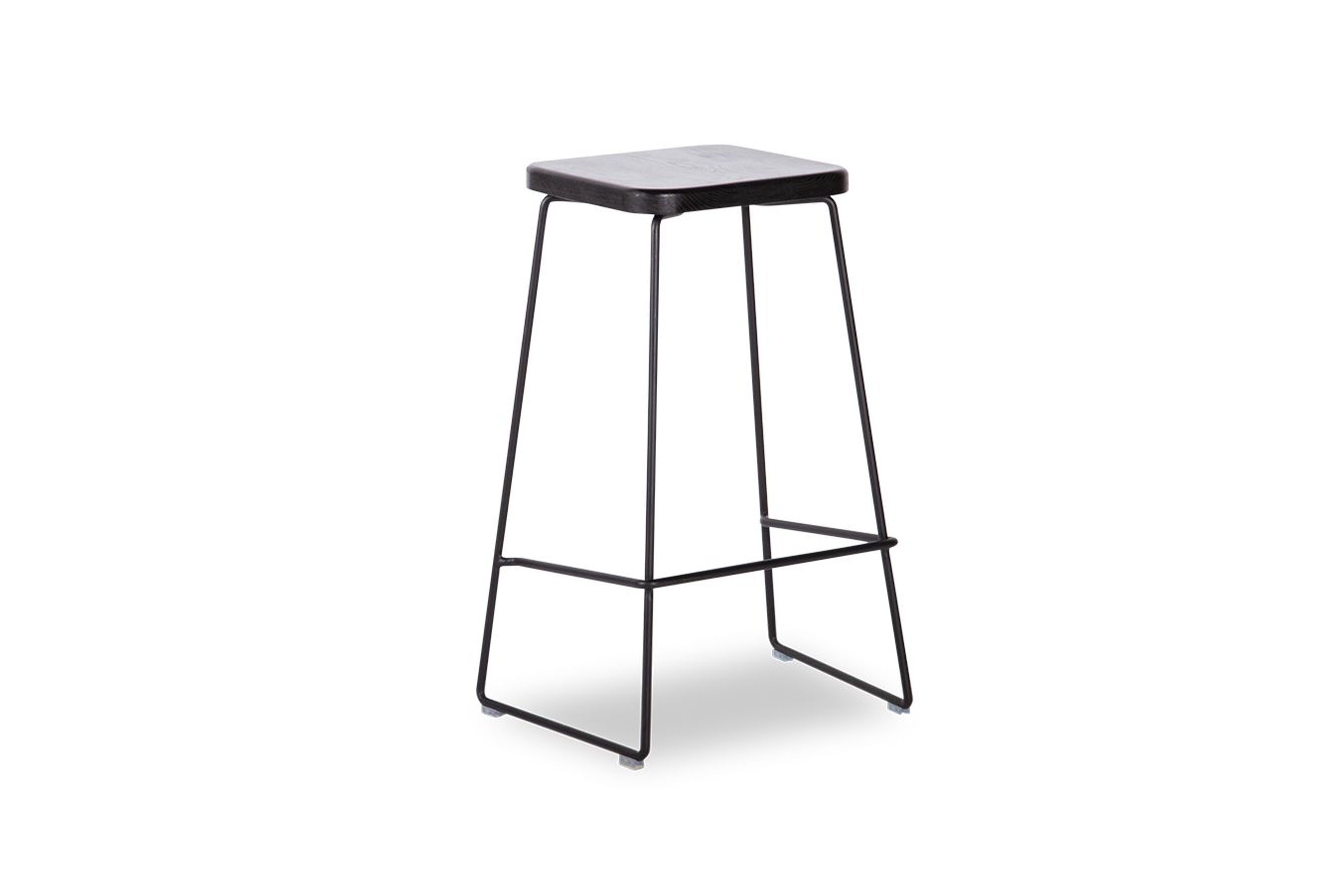 Hugo Bar Stool -  Black Seat - 68cm Square Seat