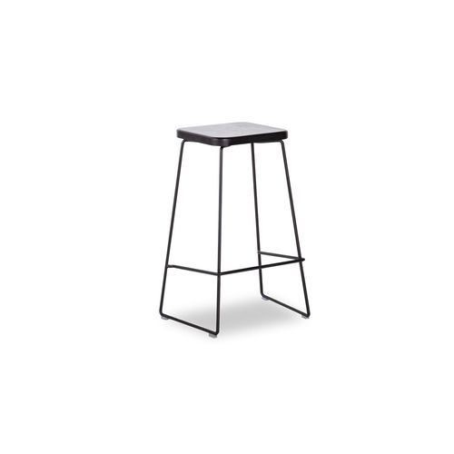 Hugo Bar Stool -  Black Seat - 78cm Square Seat