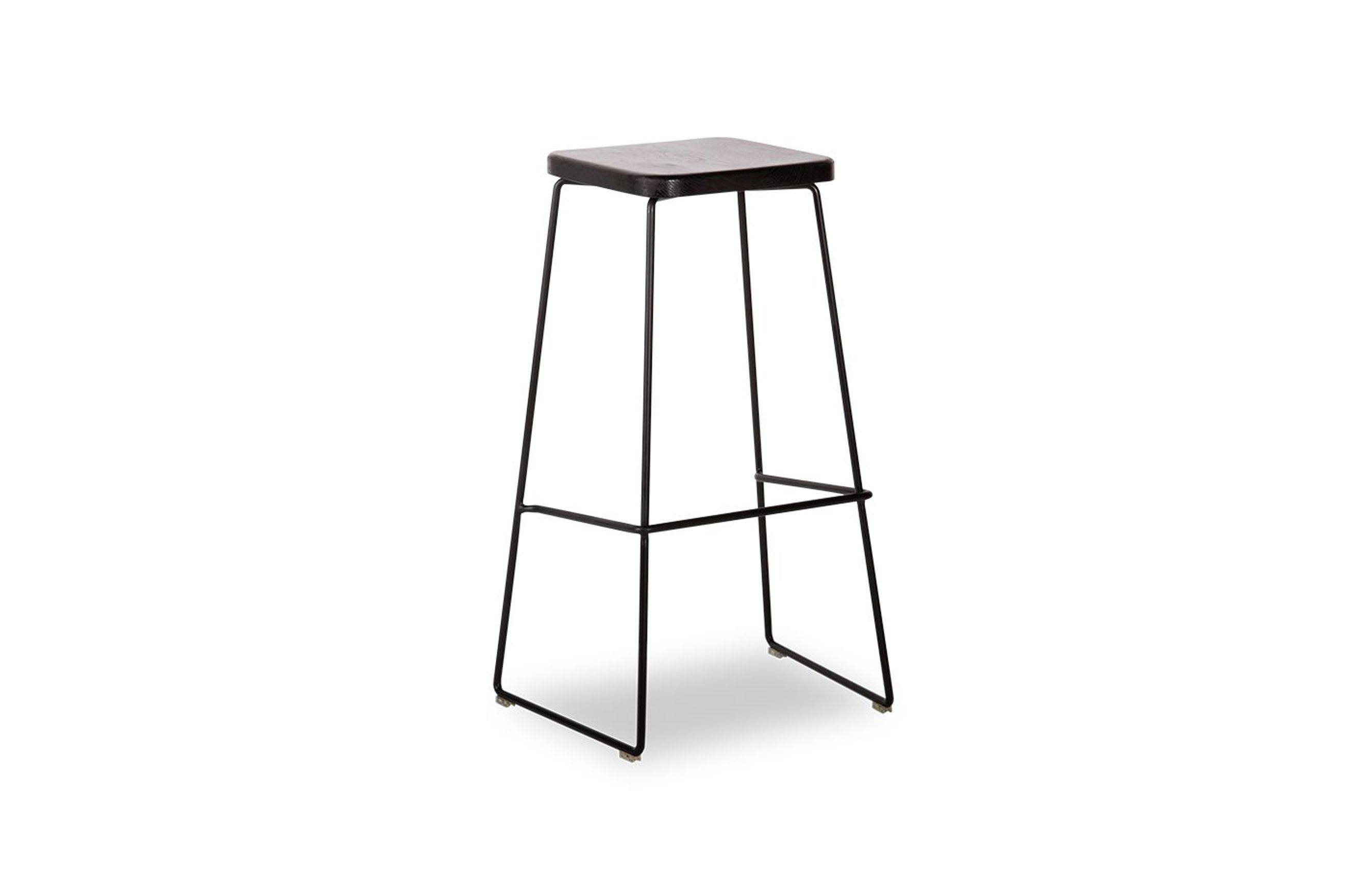 Hugo Bar Stool - Black Seat - 68cm Square Seat