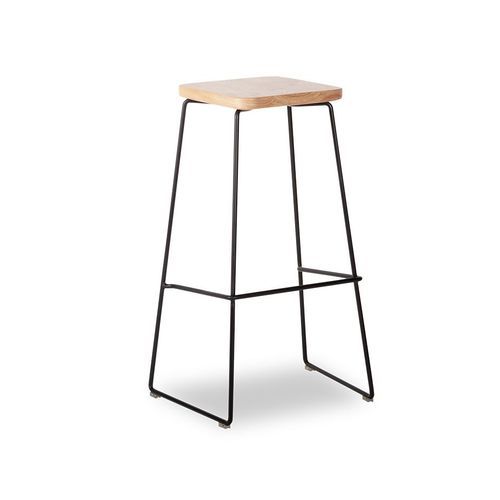 Hugo Bar Stool -  Natural Seat - 68cm Square Seat