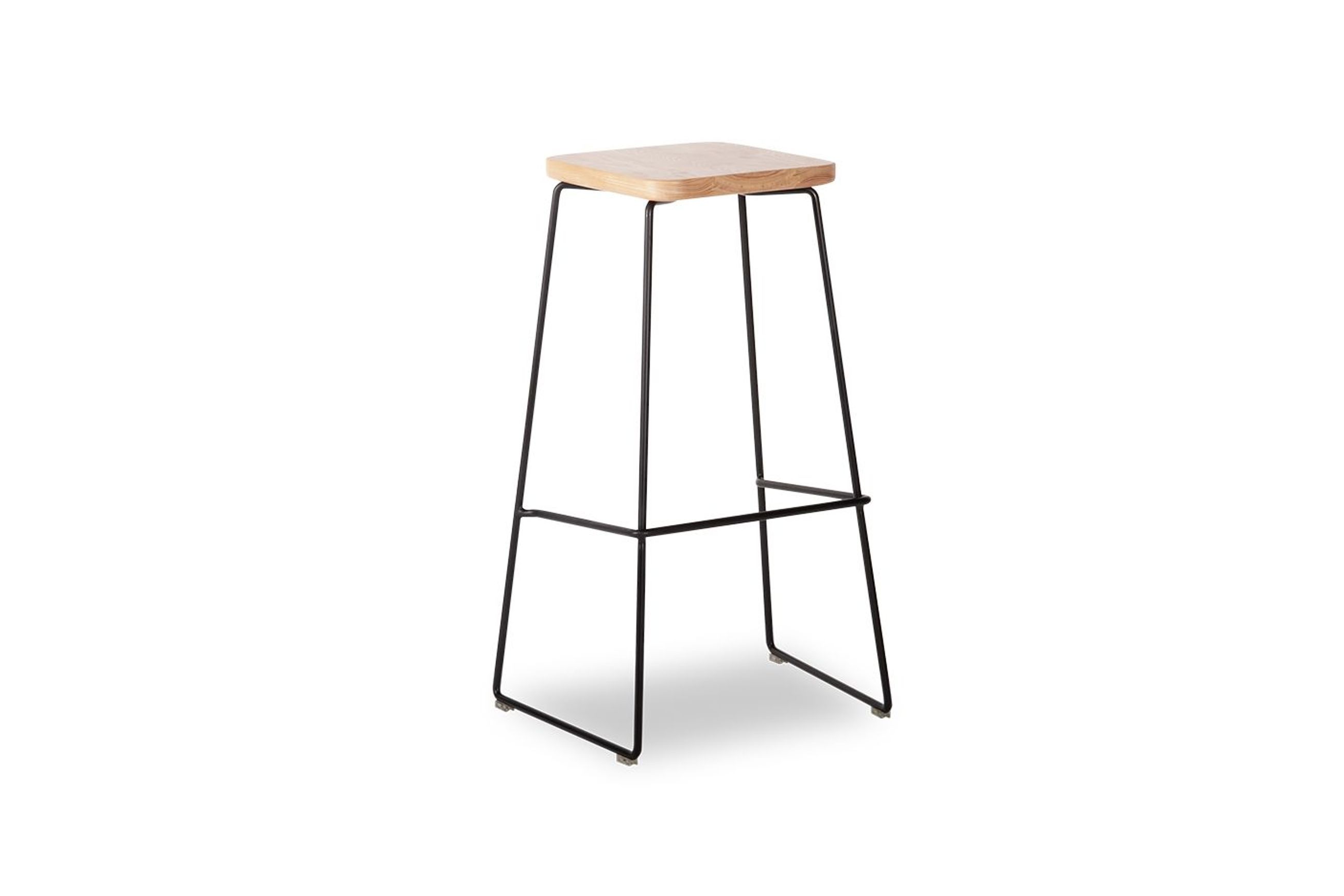 Hugo Bar Stool -  Natural Seat - 68cm Square Seat