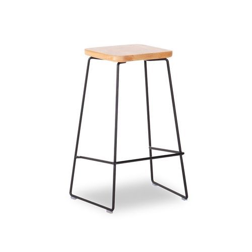 Hugo Bar Stool -  Natural Seat - 78cm Square Seat