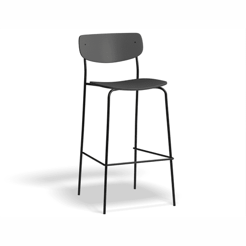 Rylie Stool - Black Stained Ash Seat and Backrest