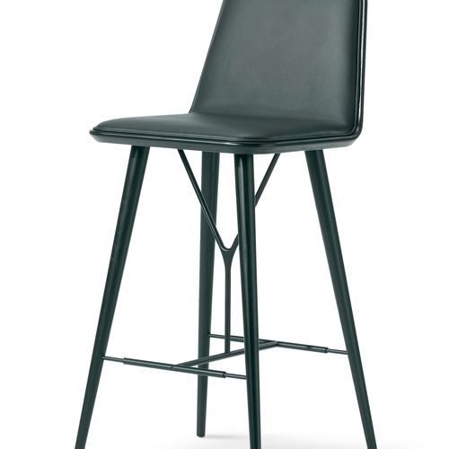 Spine Wood Stool Front Upholstery by Fredericia