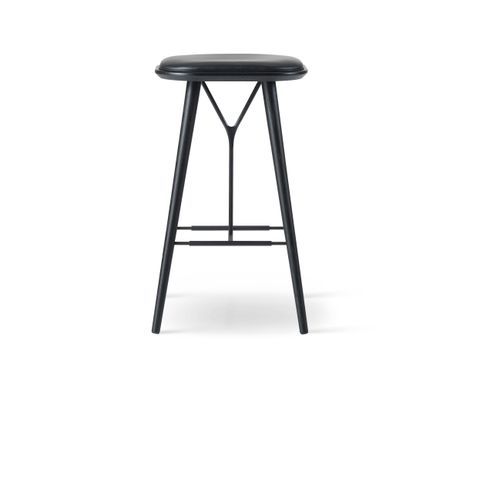 Spine Wood Stool Black by Fredericia