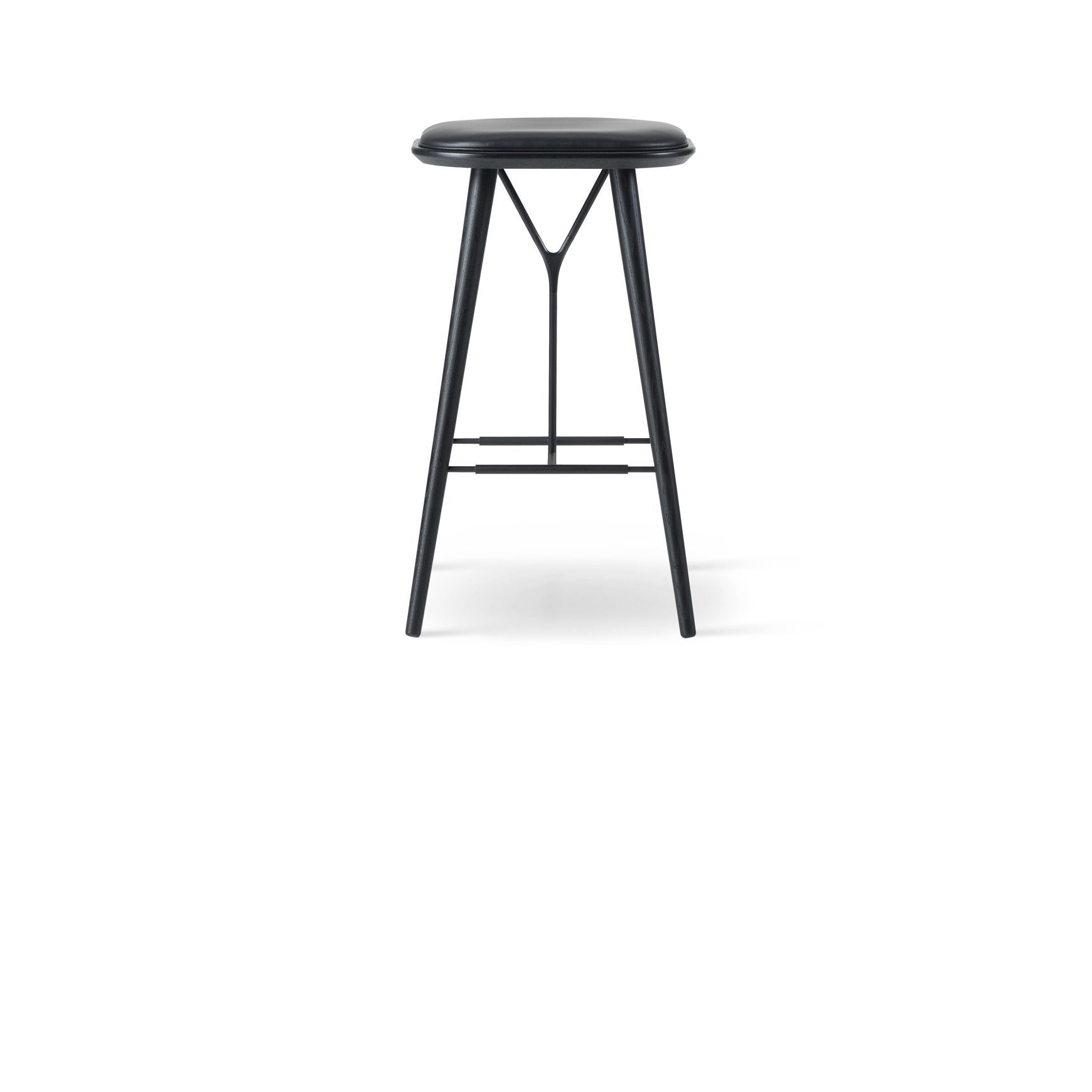 Spine Wood Stool Black by Fredericia