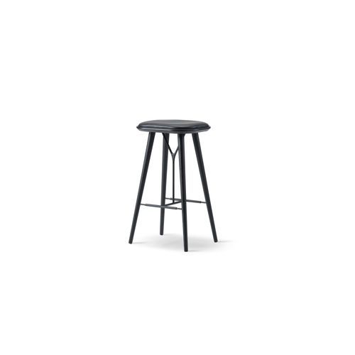Spine Wood Stool Black by Fredericia