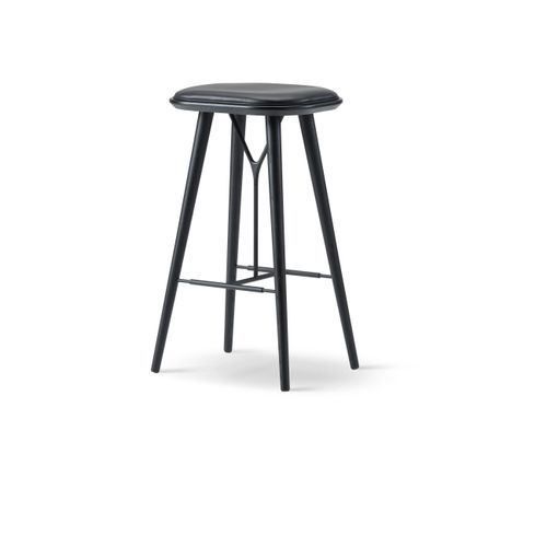 Spine Wood Stool Black by Fredericia