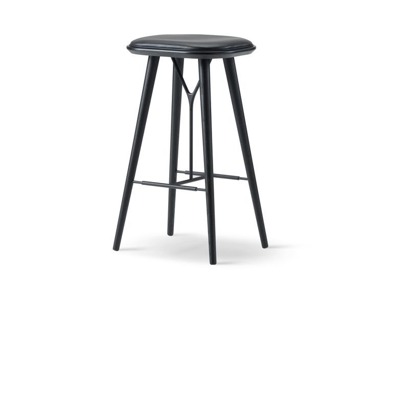 Spine Wood Stool Black by Fredericia