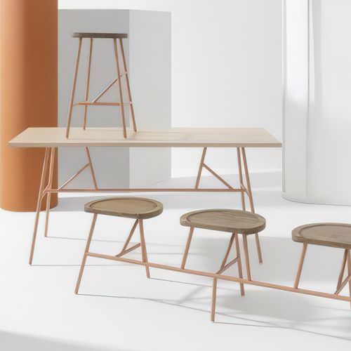 Puccio Wooden Barstool by Billiani
