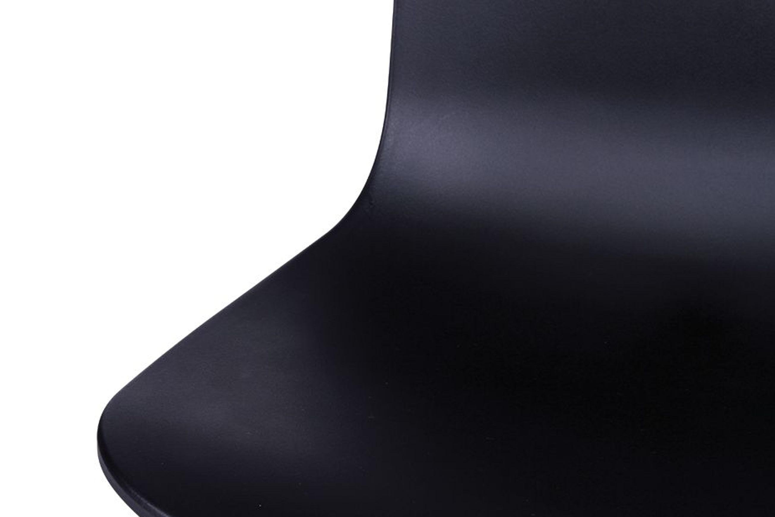 Ara Stool - Black - Black Shell - Kitchen Bench Seat Height 65cm - Black Seat - Black Ash legs