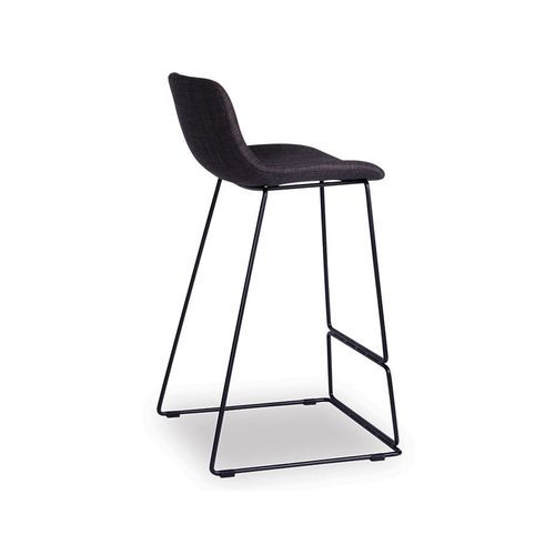 Umbria Stool -  Charcoal fabric - 77cm Commercial Bar Height