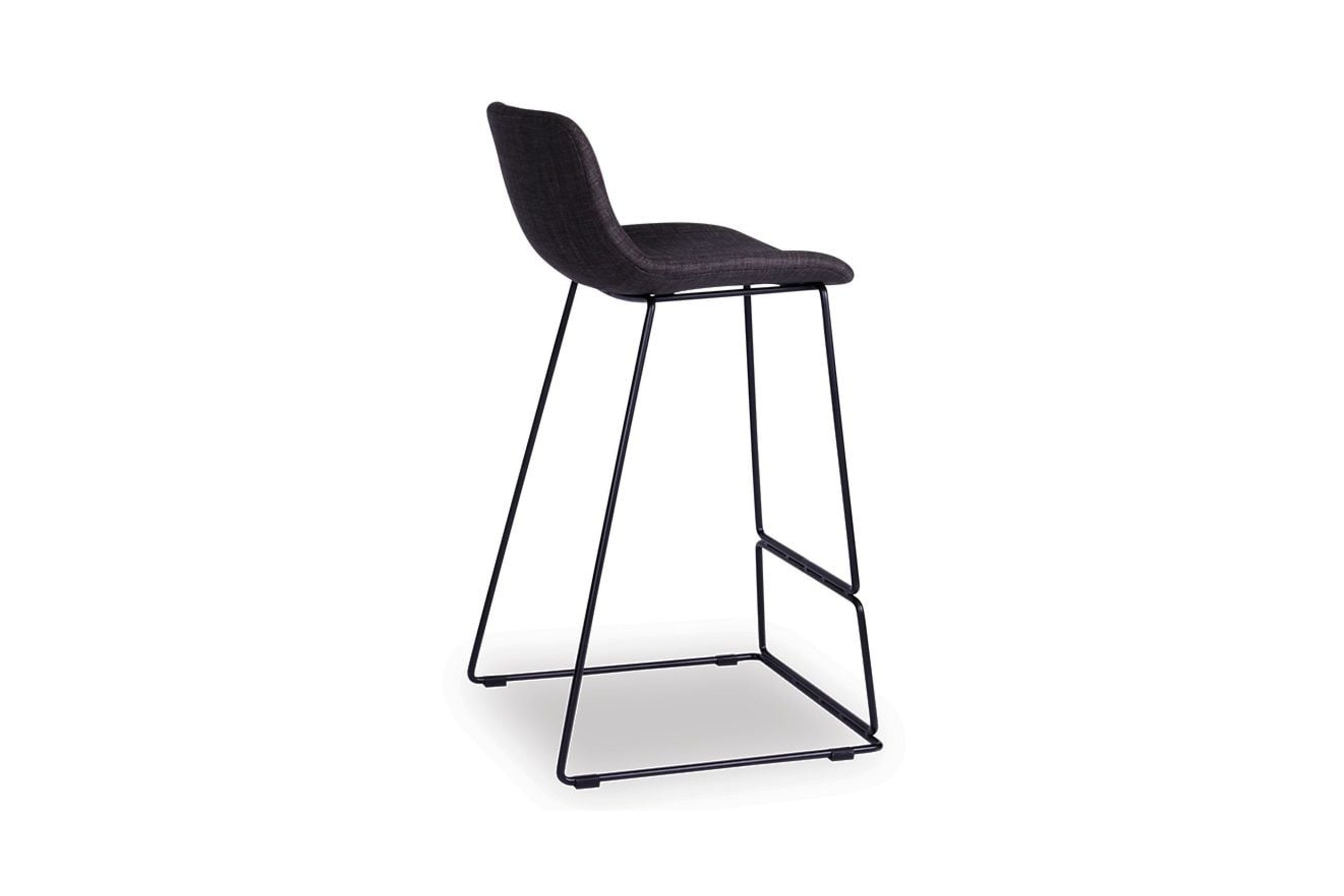 Umbria Stool - Charcoal fabric - 69cm Kitchen Bench Height