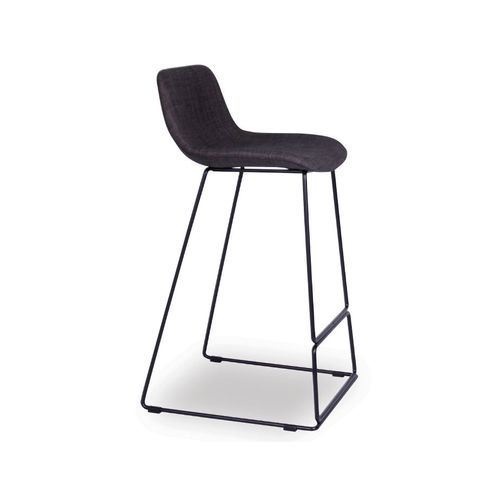 Umbria Stool -  Charcoal fabric - 77cm Commercial Bar Height