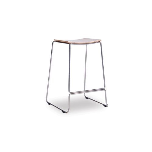 Ardent Stool - Brushed Steel - Natural