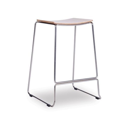 Ardent Stool - Brushed Steel - Natural