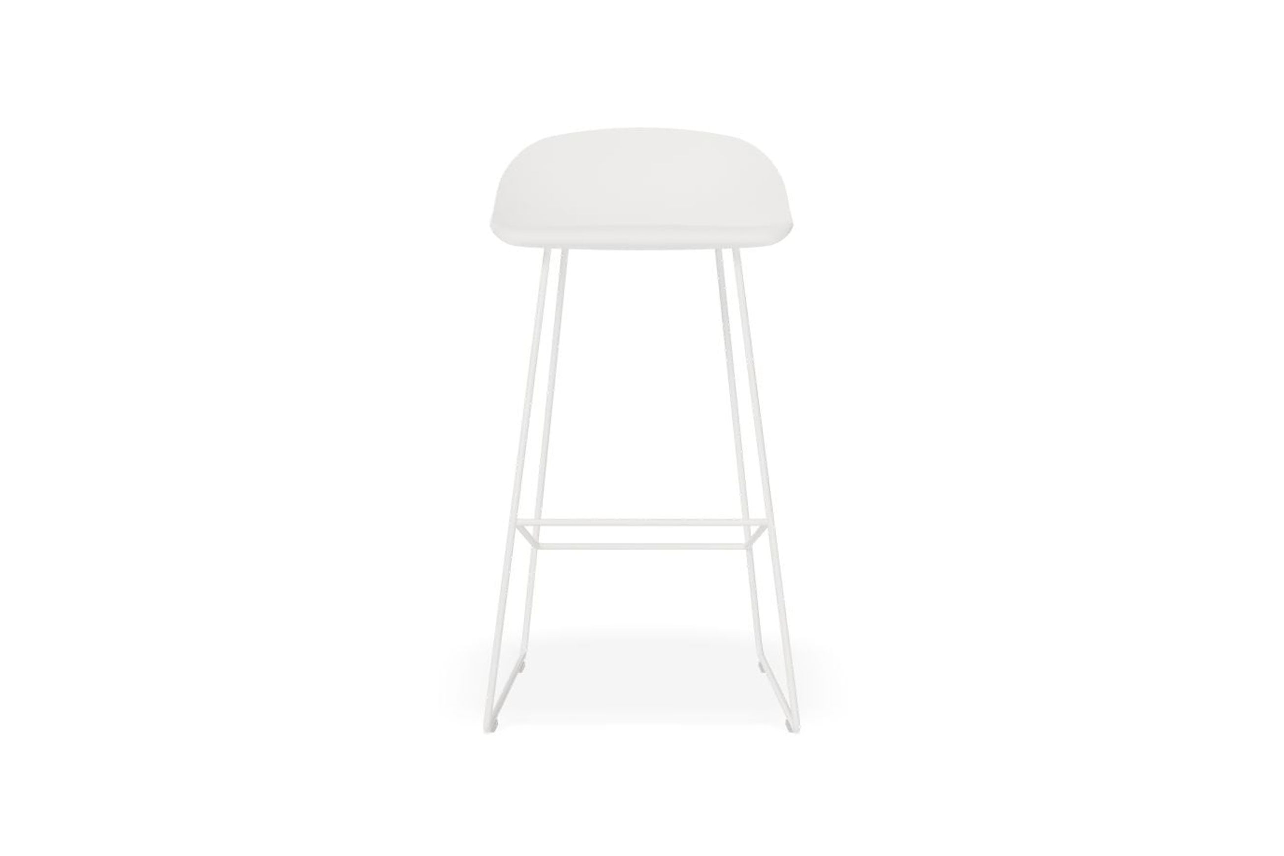 Pop Stool - White Frame and Shell Seat