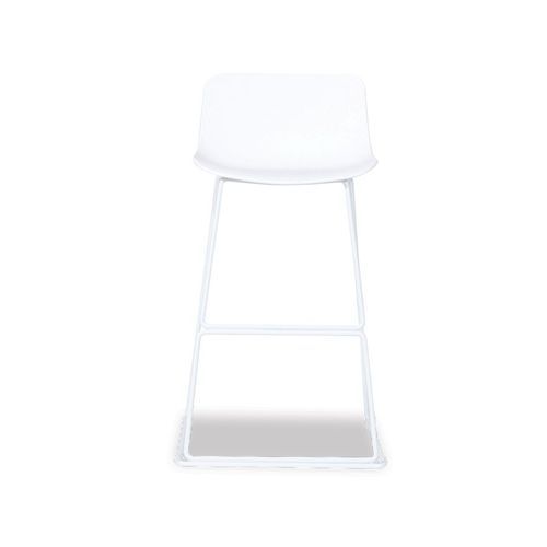 Umbria Stool - White - White Shell  - 66cm Kitchen Bench Height