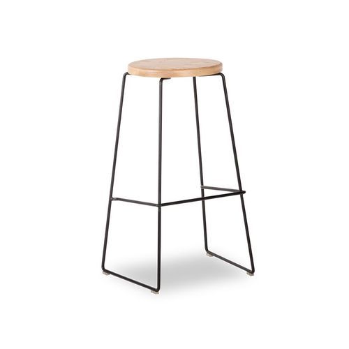 Hugo Bar Stool -  Natural Seat - 78cm Round Seat