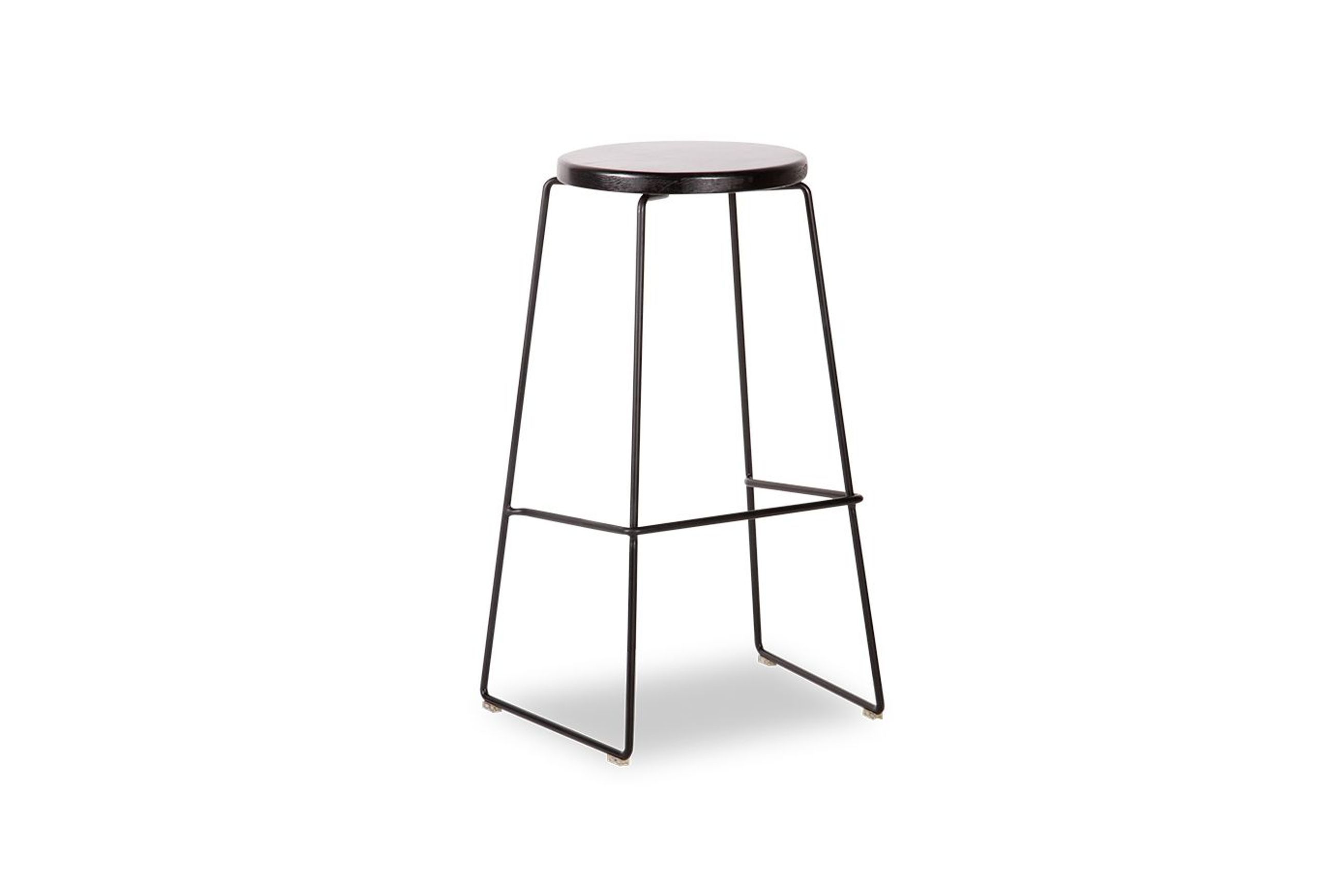 Hugo Bar Stool -  Black Seat - 68cm Square Seat