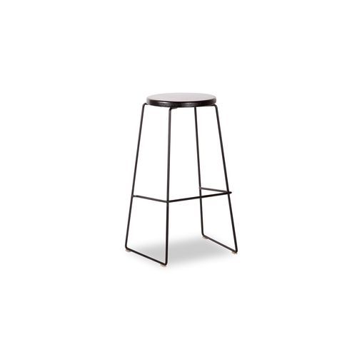 Hugo Bar Stool -  Black Seat - 68cm Round Seat