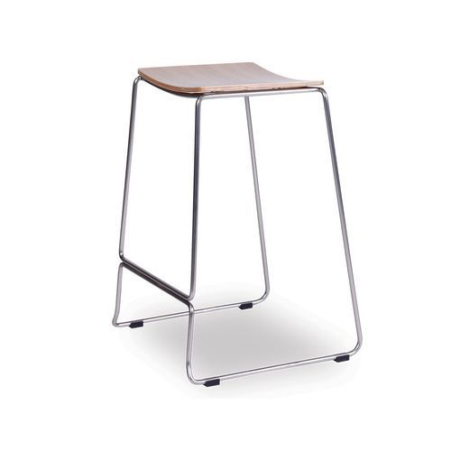 Ardent Stool - Brushed Steel - Natural
