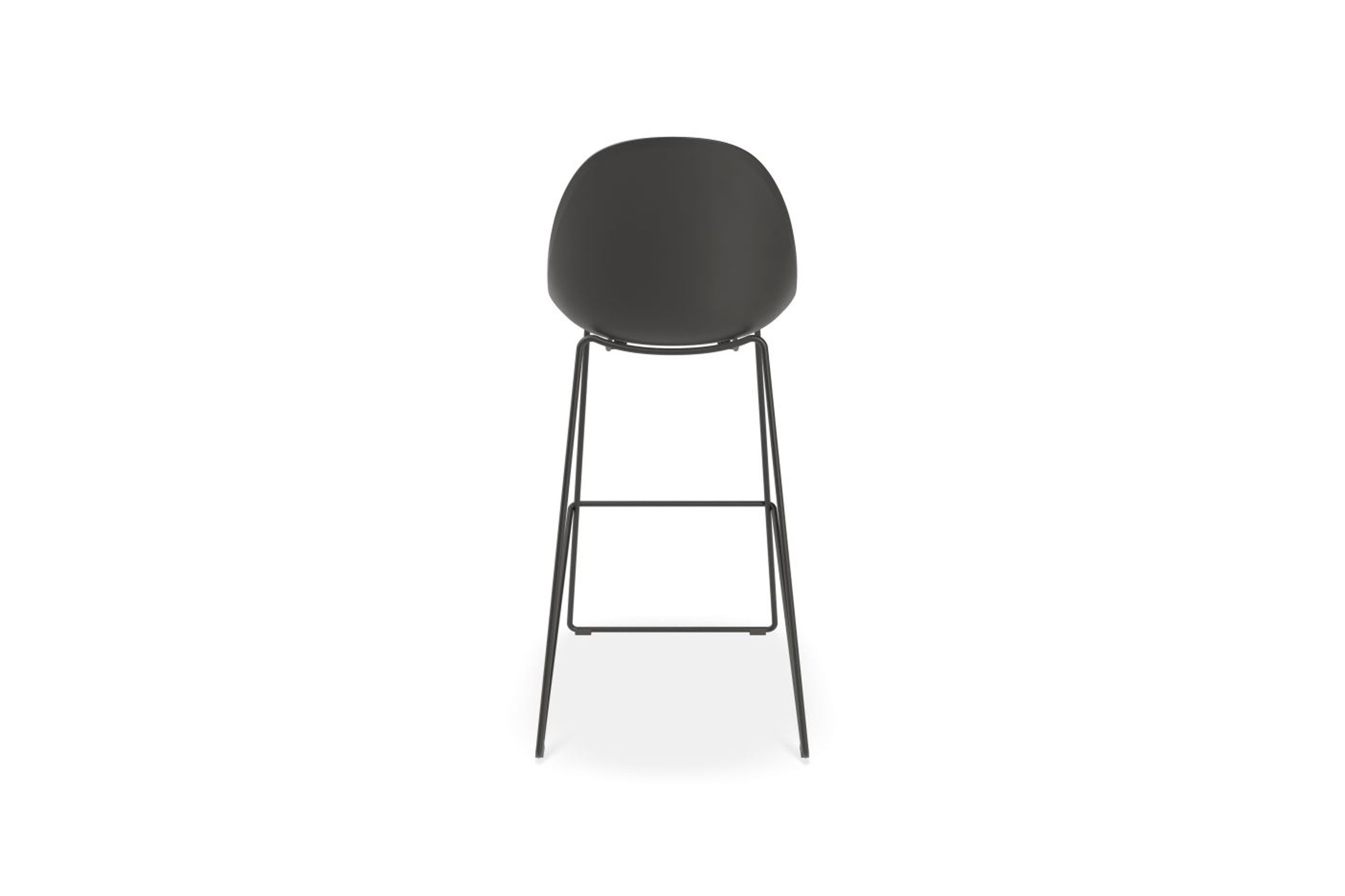 Pebble Black Stool Shell Seat - Counter Stool 75cm Seat