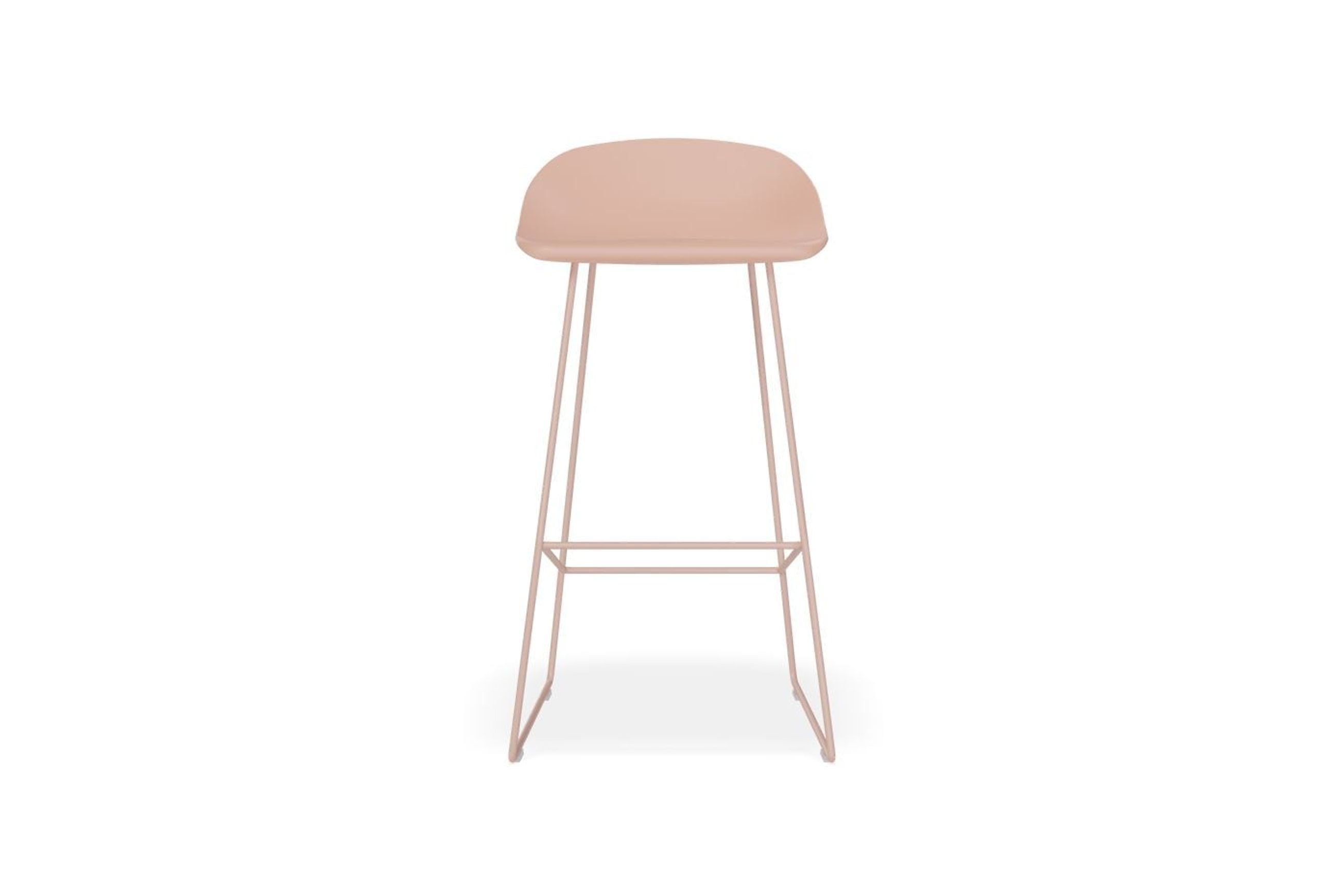Pop Stool - Soft Pink Frame and Shell Seat