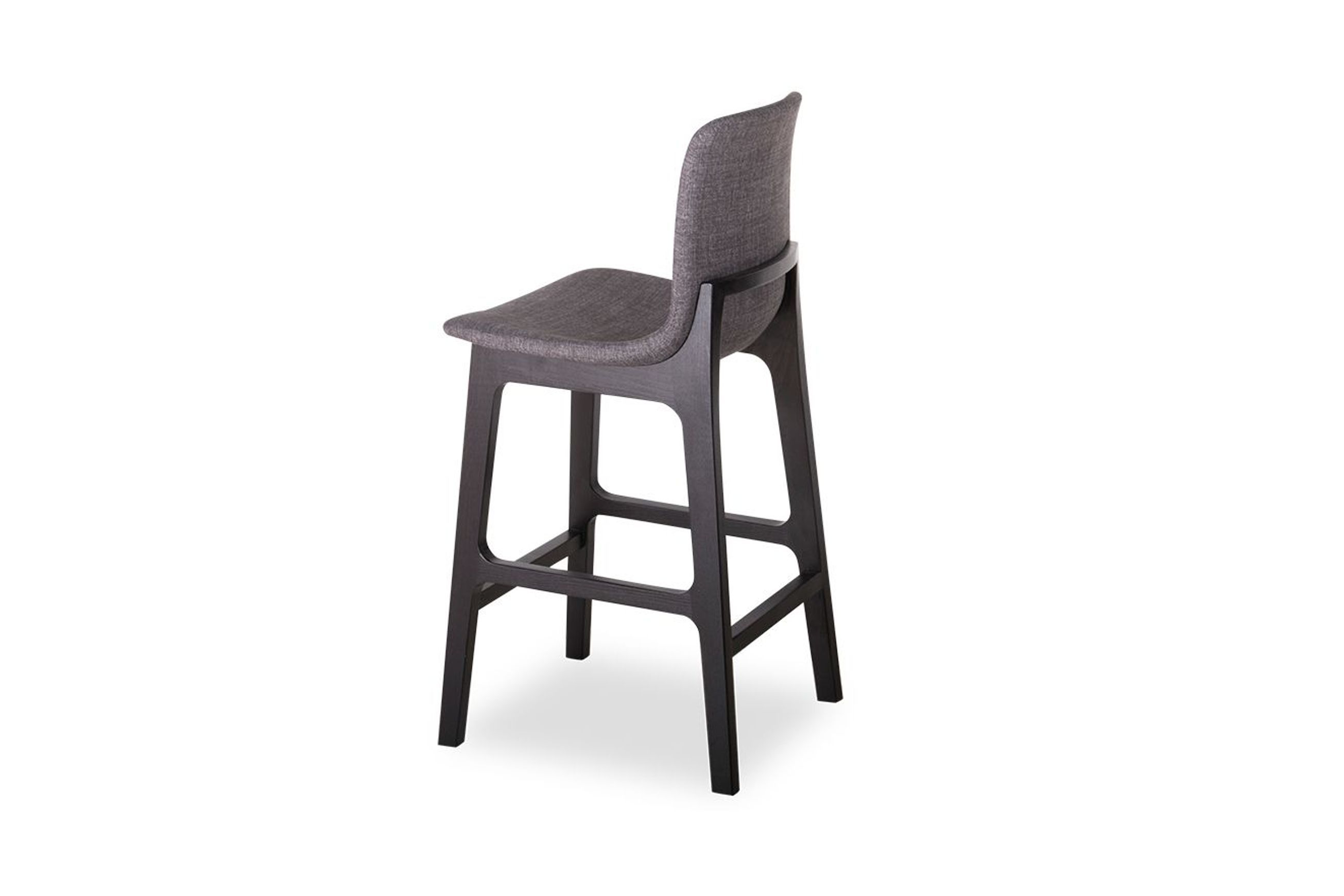 Ara Stool - Black - Charcoal Fabric - 74cm Bar/Counter Seat Height