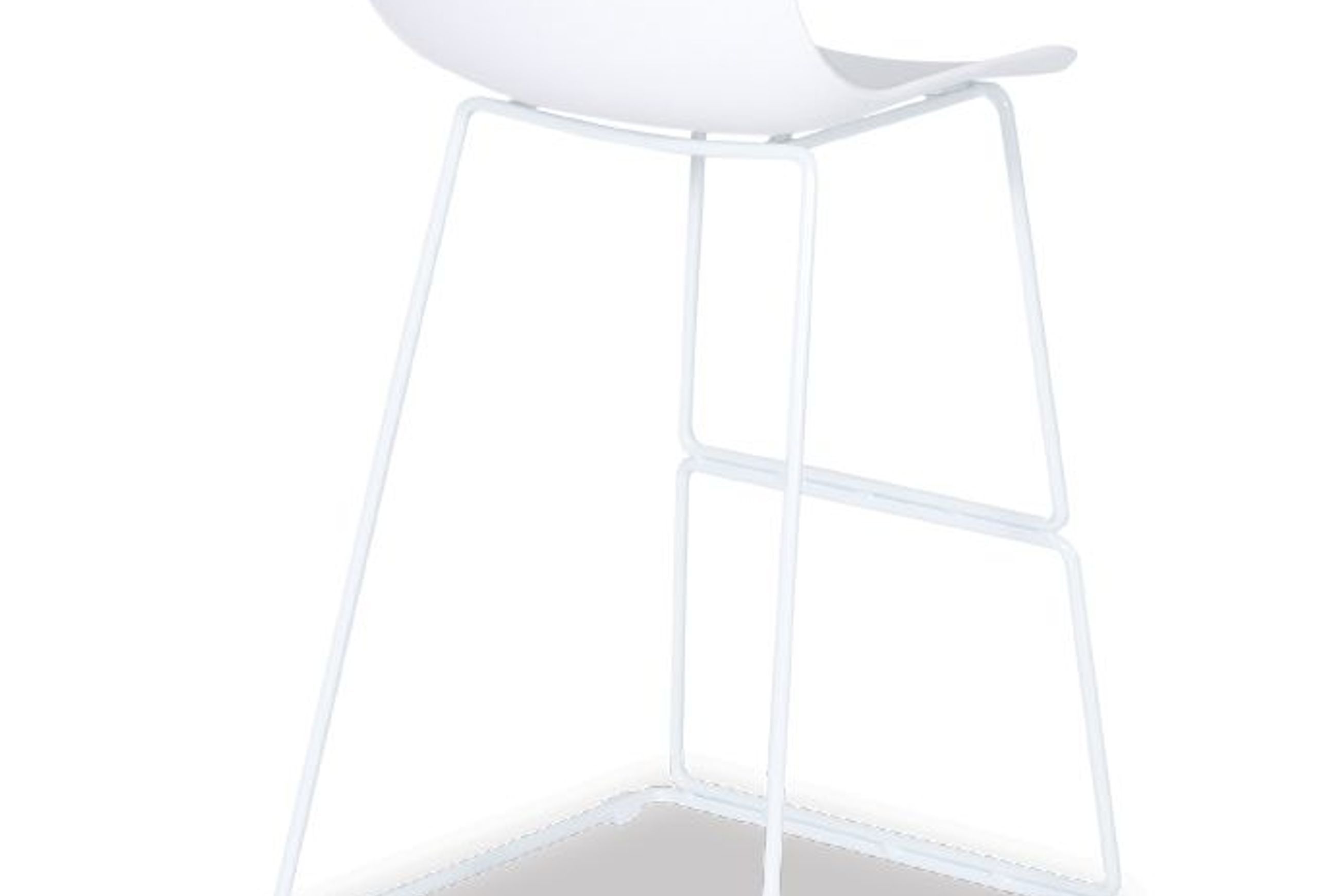 Umbria Stool - White - White Shell - 66cm Kitchen Bench Height
