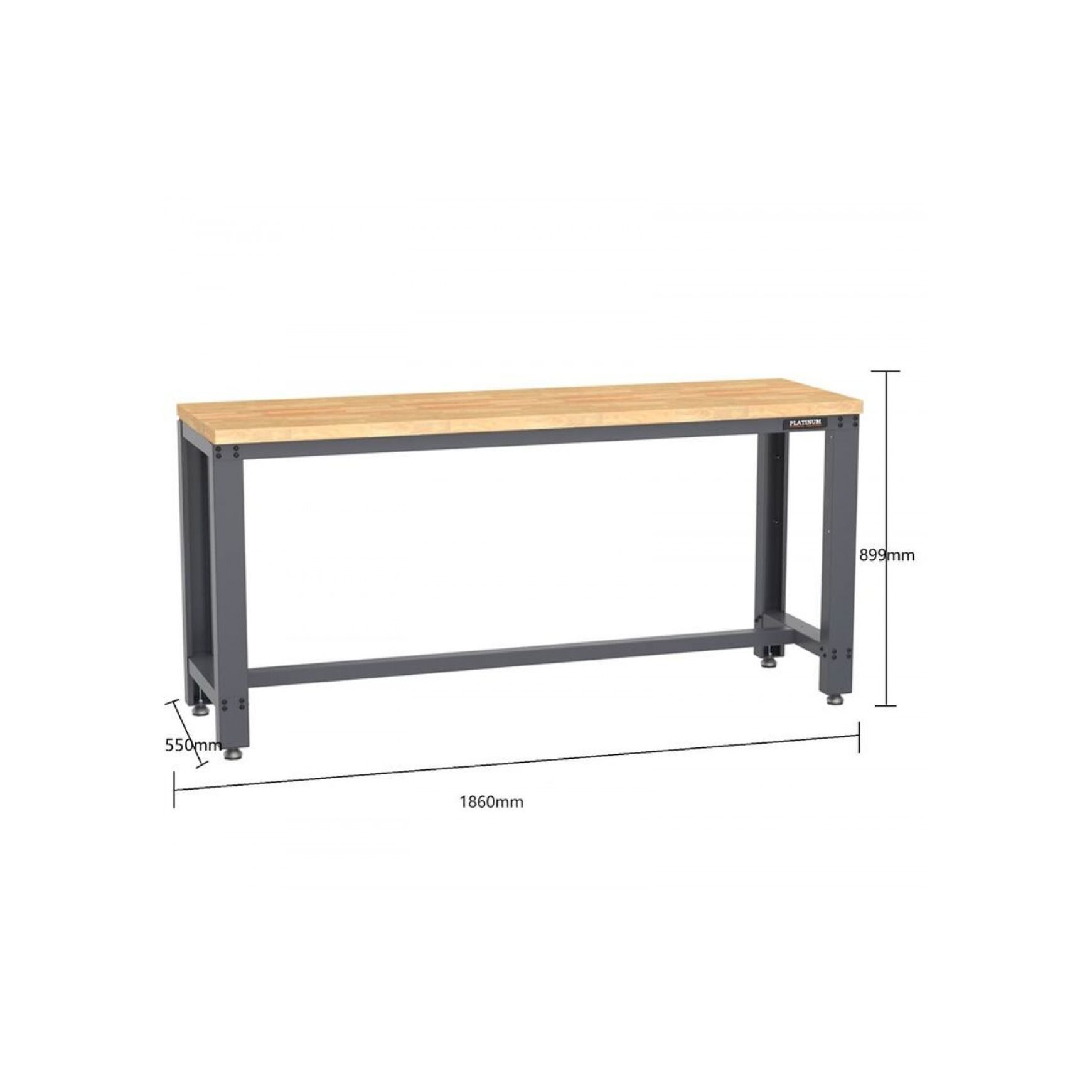 Pro Series 1.9m Workbench with Wooden Surface
